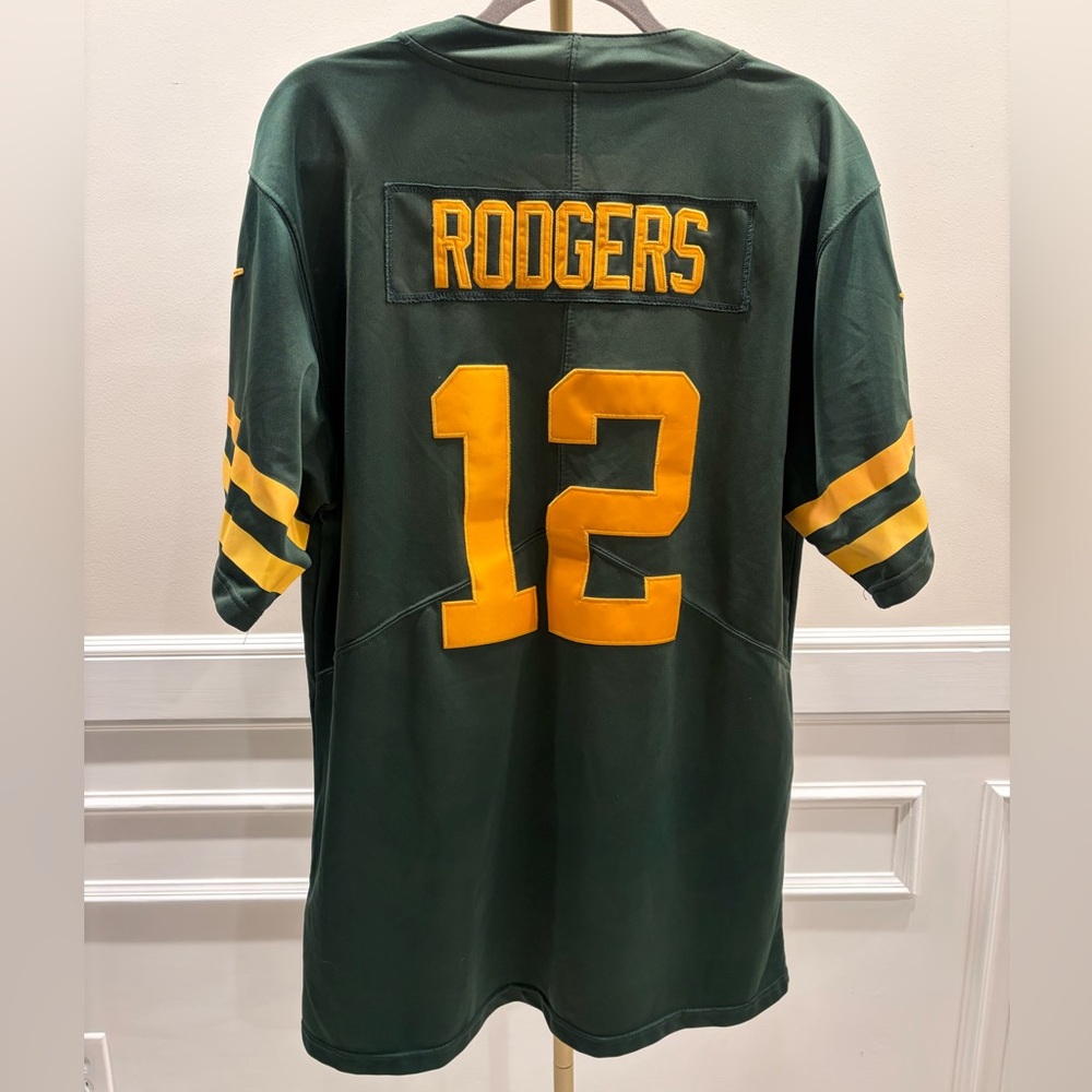Aaron Rodgers #12 Green Bay Packers Nike Alternate/Throw Back Stitched Jersey Lg